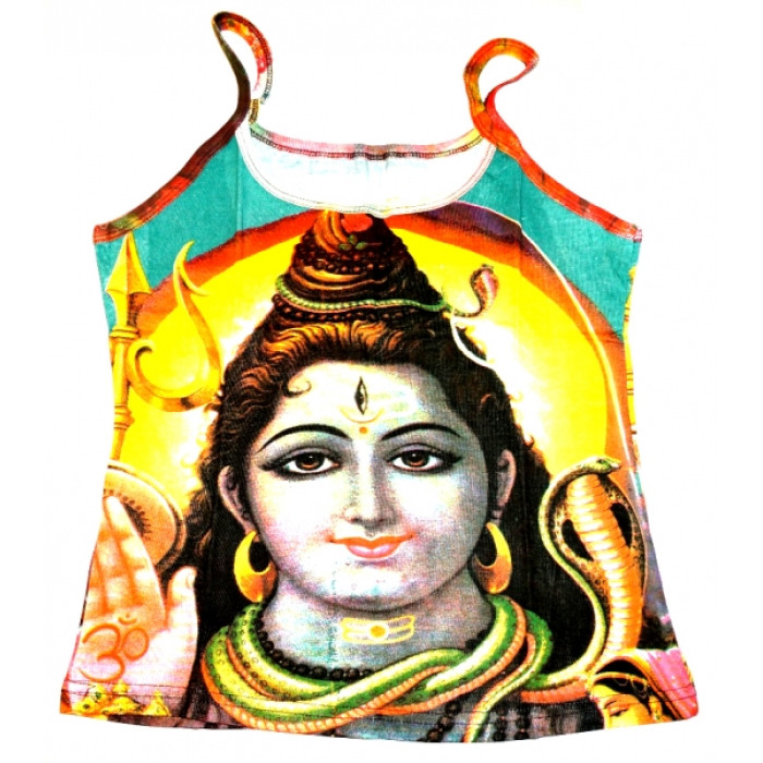 T-shirt for women with straps Shiva green
