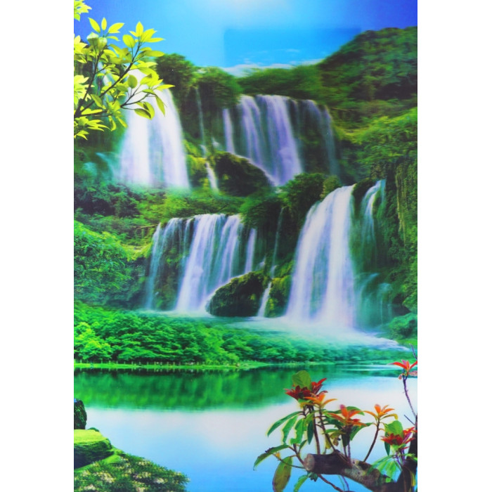 Poster holographic №37 Waterfall + mountains