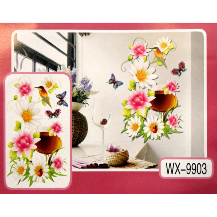 3D decor - installation FLOWERS WX-9903