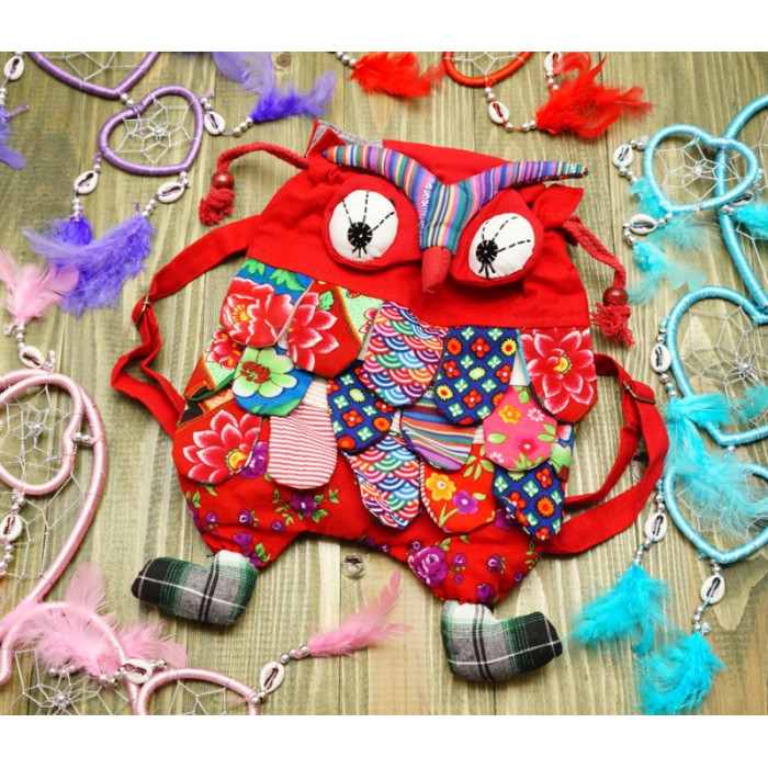 Backpack for children "Owl" Red