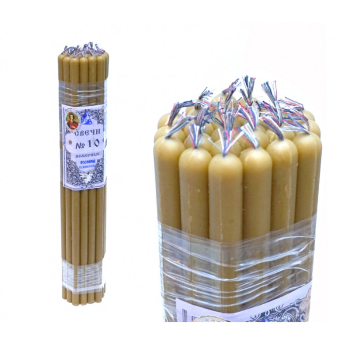 Church candles bunch of 1 kg. Natural color No. 10