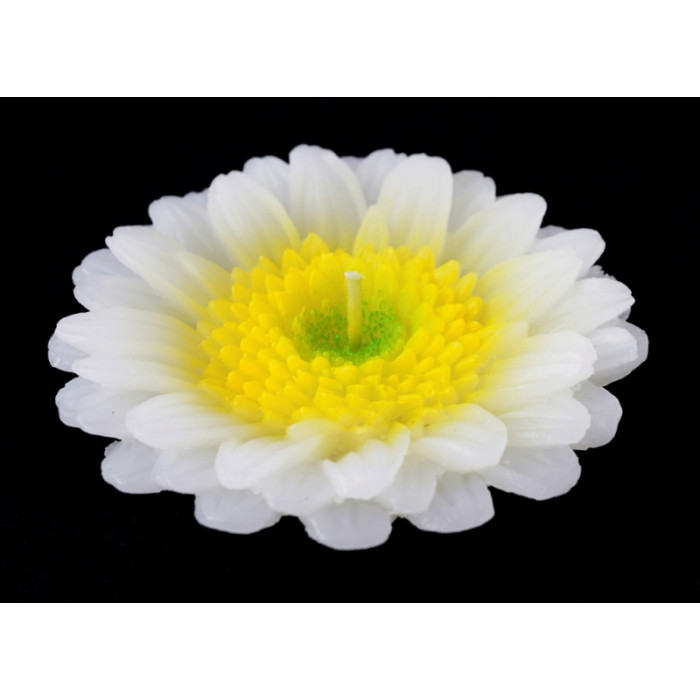 Candle - flower "White chrysanthemum"