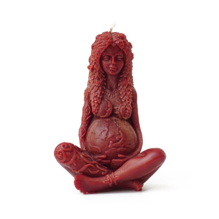 Candle Goddess of the Earth "Gaia" Red