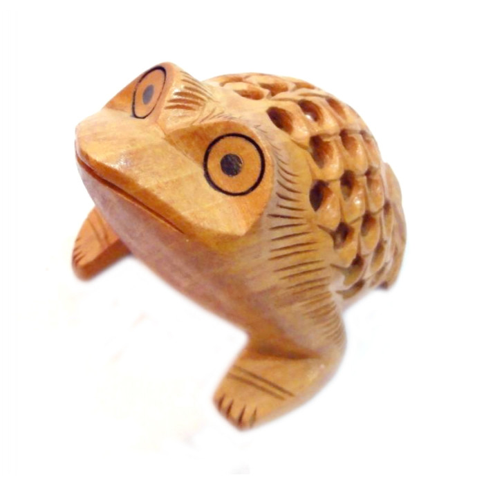 Frog carved wood cedar С4245-2,5