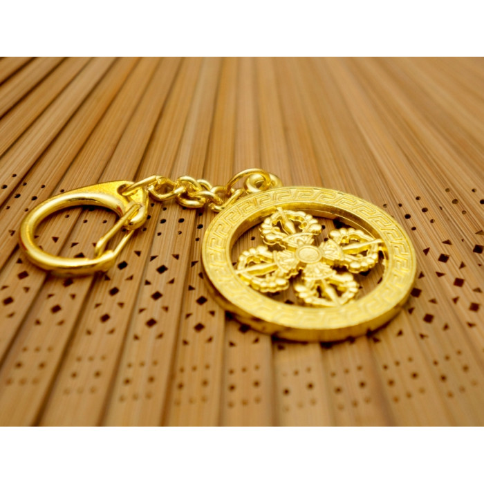 Keychain "Symbols of Feng Shui" Cross vajra in a circle
