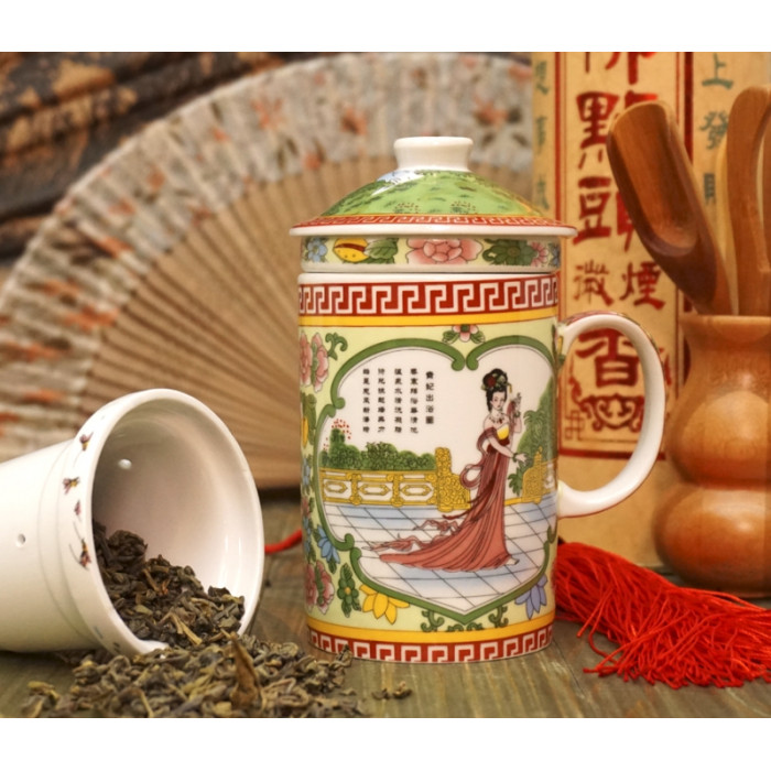 Mug - teapot with strainer 300ml. №112