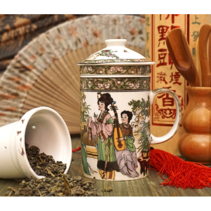 Mug - teapot with strainer 300ml. №114