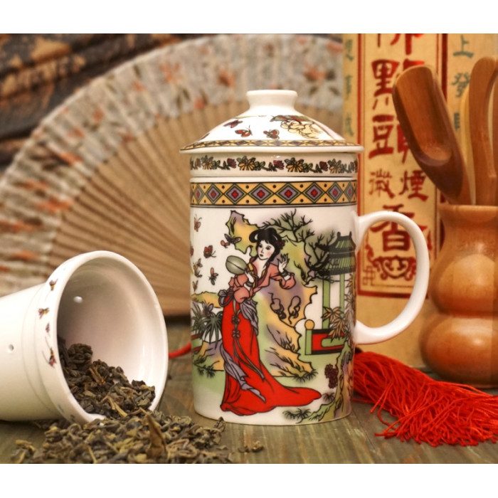 Mug - teapot with strainer 300ml. №125