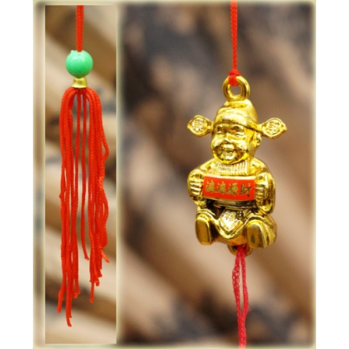 Feng Shui plastic pendant with tassel Tai Sen + Scroll