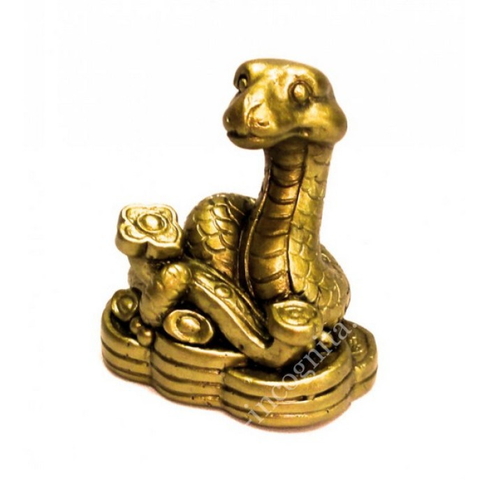 Snake with scepter ruyi bronze color