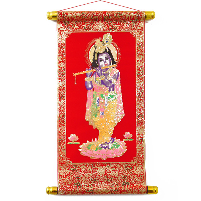 Feng Shui Scroll S031 Krishna with Flute