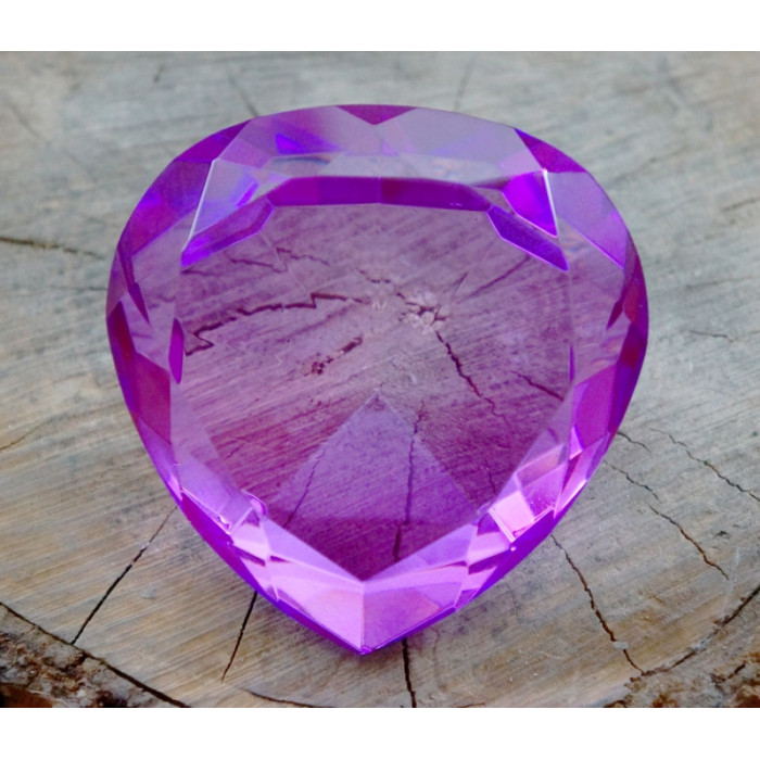 Heart colored glass Lilac