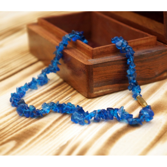 Beads with imitation natural stone Blue