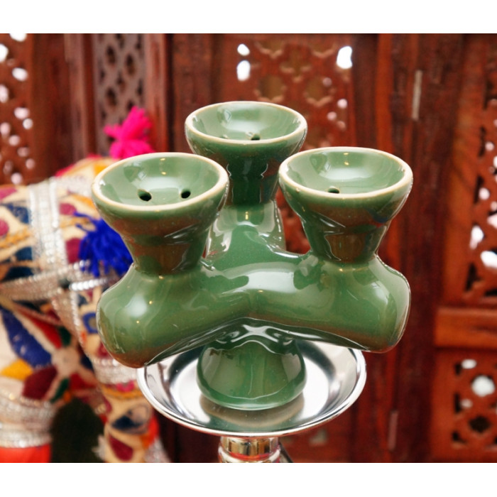 Spare cup for hookah triple Green