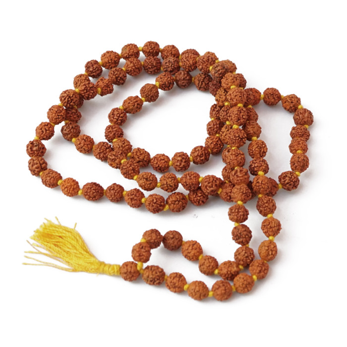 Rudraksha rosary tied 7.5mm. 108 beads