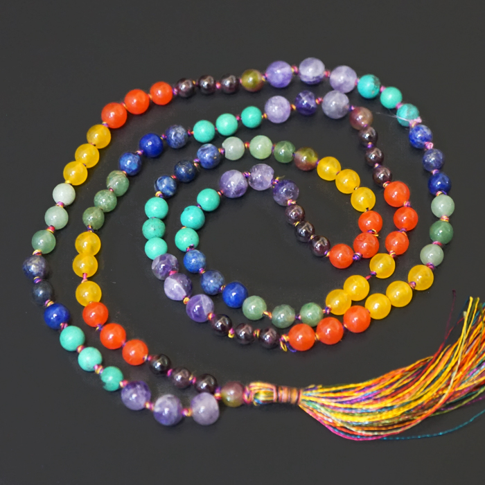 Четки каменные Семь чакр P-Beads-059