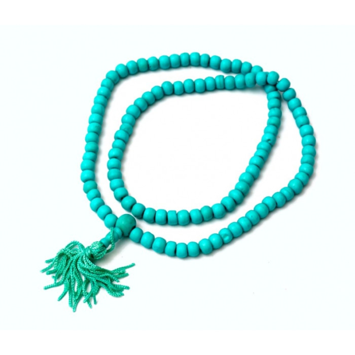 Rosary made of bone 8mm. Turquoise