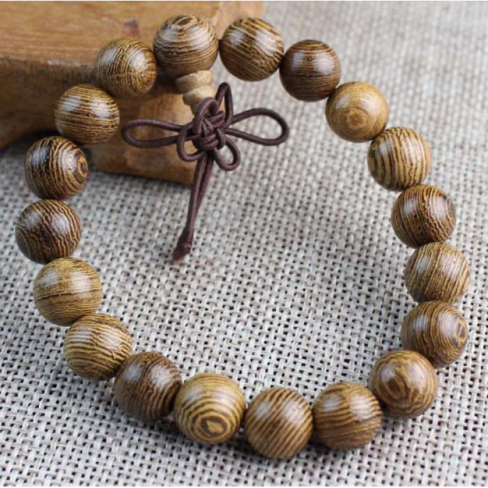 Rosary - bracelet with a tassel made of wenge wood 10 mm.