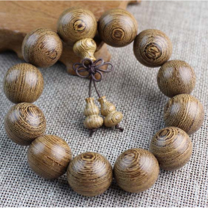 Rosary - bracelet with a tassel made of wenge wood 20 mm.