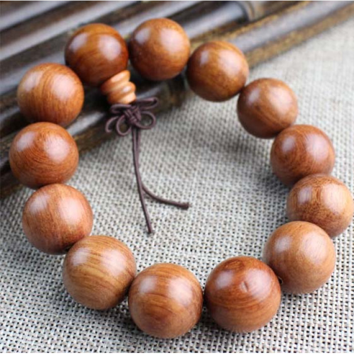 Rosewood Prayer Beads Bracelet with a tassel 18mm.