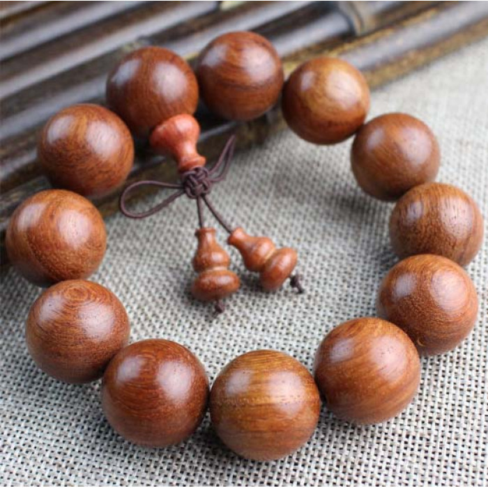 Rosewood Prayer Beads Bracelet with a tassel 20mm.