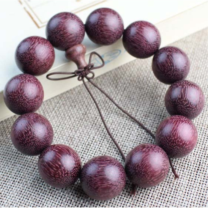 Prayer beads bracelet with a tassel made from Rosewood 20mm.