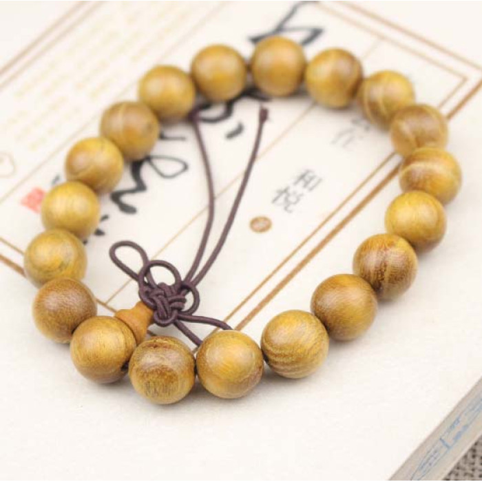 Prayer beads bracelet with a tassel made from Dalbergia 10mm.