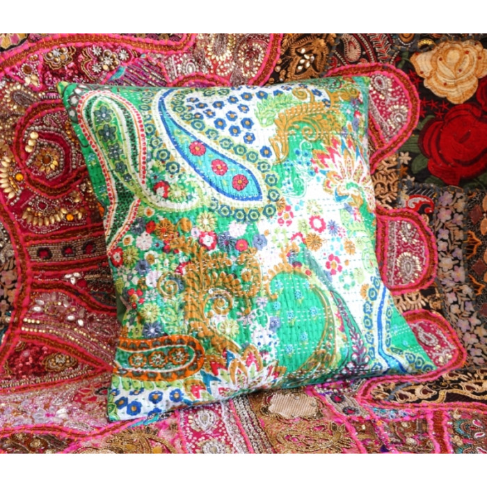 Indian pillowcase Green