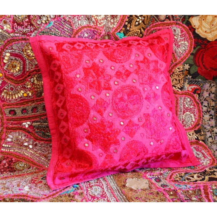 Indian pillowcase Dark pink