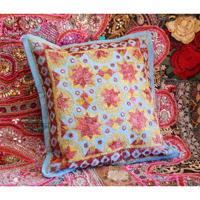 Indian pillowcase Light blue