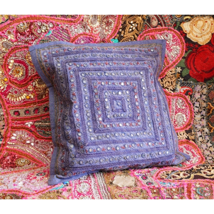 Indian pillowcase Dark blue