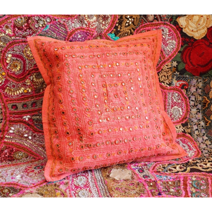 Indian pillowcase Light red