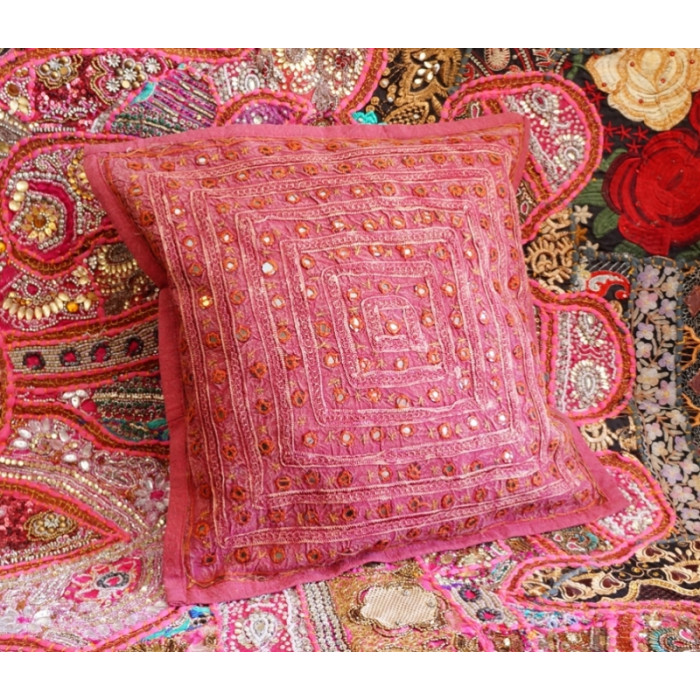 Indian pillowcase Dark cherry