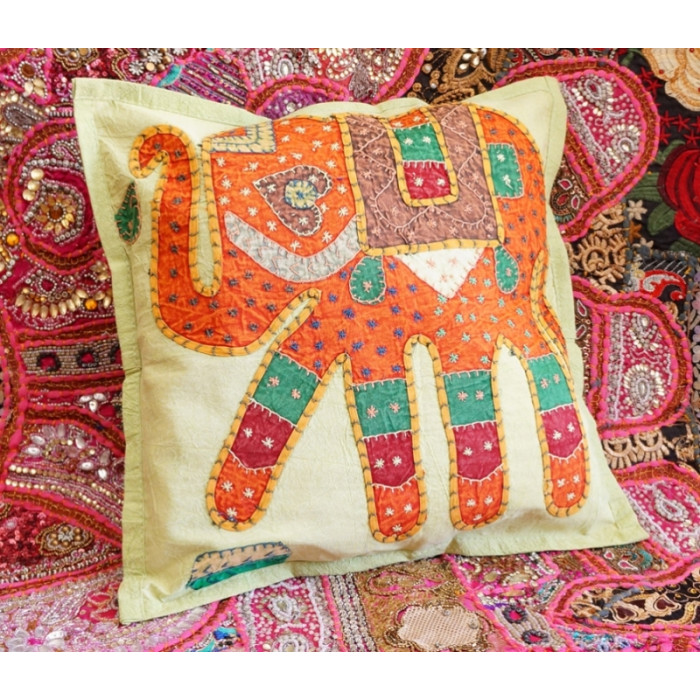 Indian pillowcase Lime