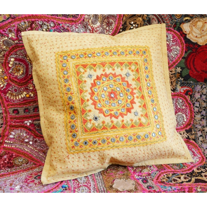 Indian pillowcase Yellow