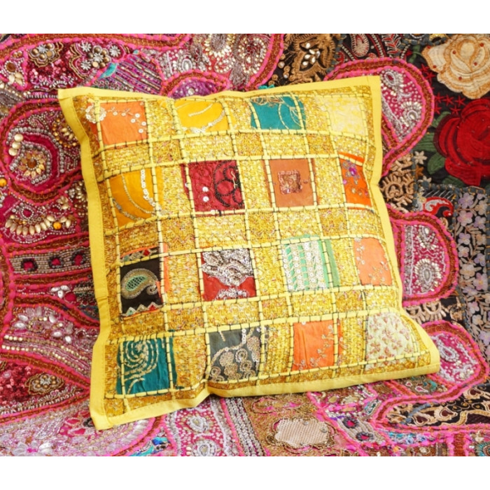 Indian pillowcase Yellow