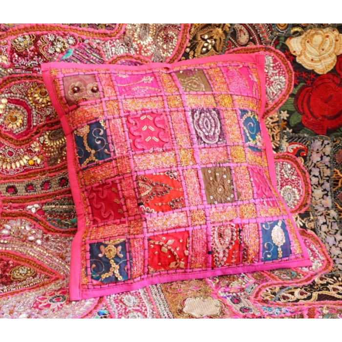 Indian pillowcase Dark pink