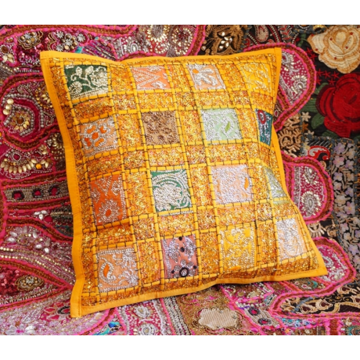 Indian pillowcase Dark yellow