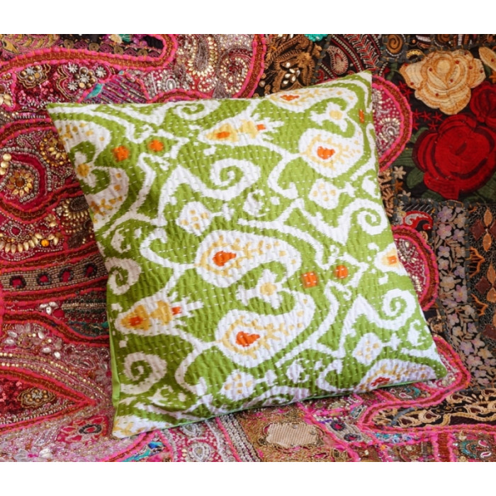 Indian pillowcase Light green