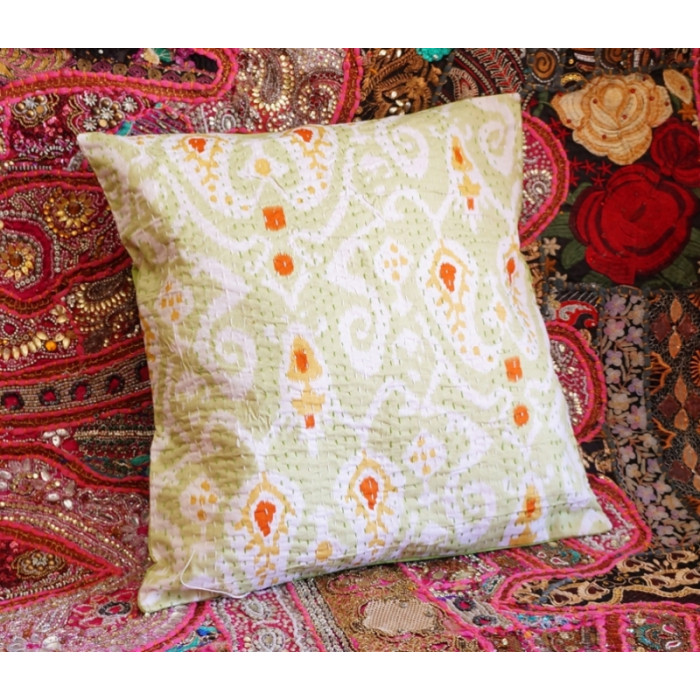 Indian pillowcase Lime