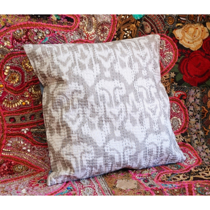 Indian pillowcase Gray