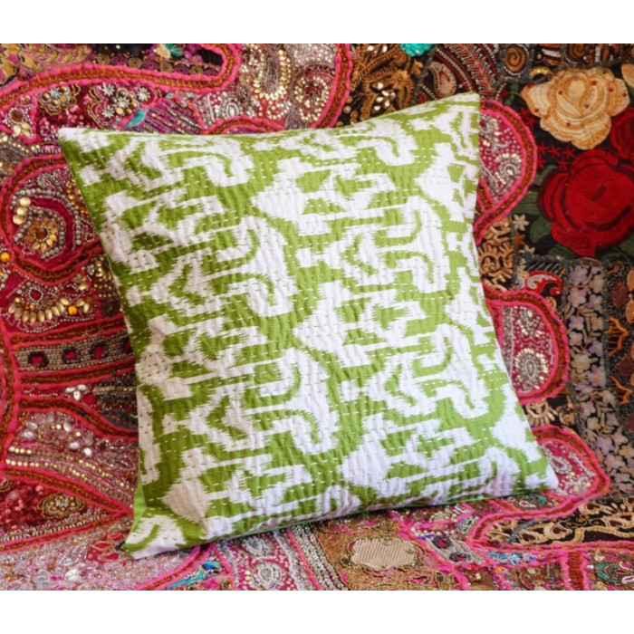 Indian pillowcase Lime