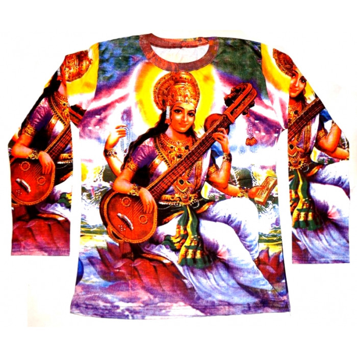 T-shirt men's long sleeve colored Saraswati