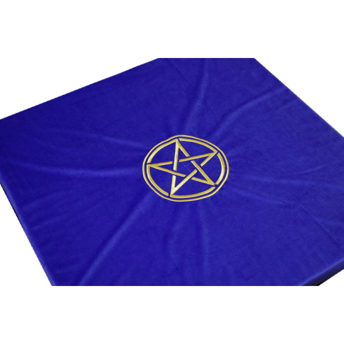 Divination tablecloth velvet Pentacle Blue EMBROIDERY