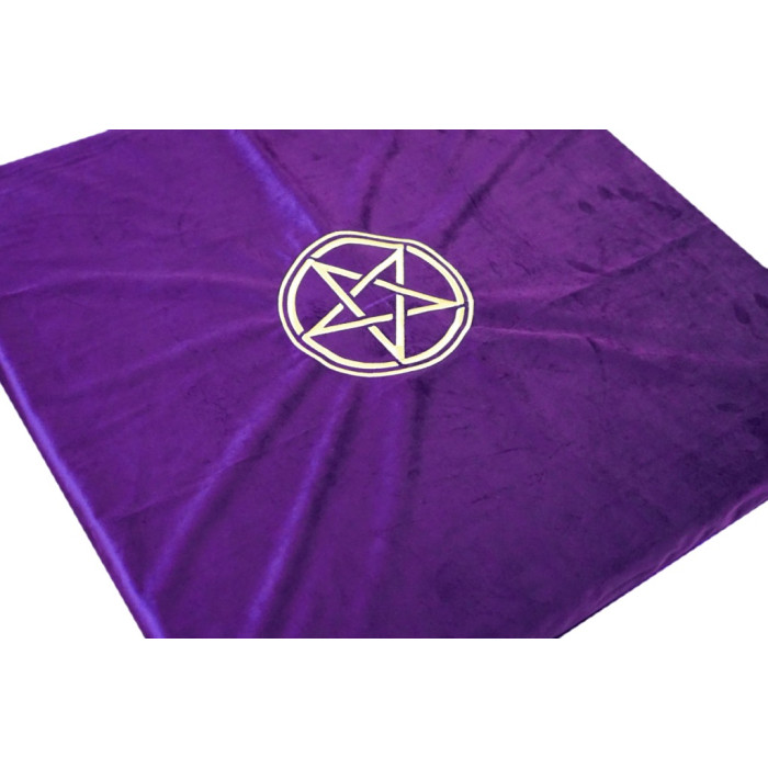 Divination tablecloth velvet Pentacle Violet EMBROIDERY