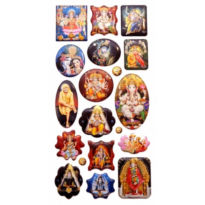 Stickers with Hindu gods