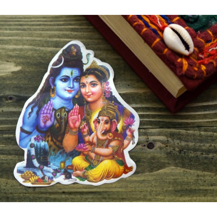 Paper sticker 10 pieces Shiva Parvati №23