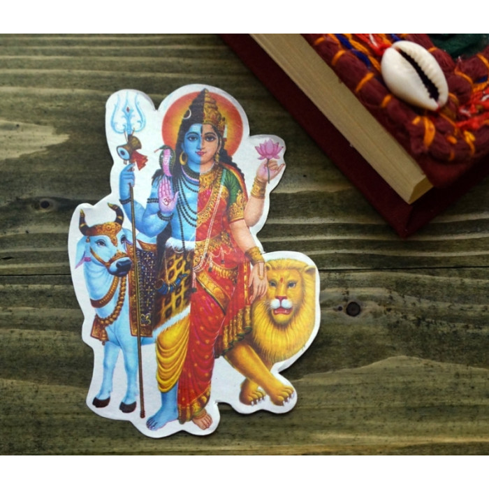 Paper sticker 10 pieces Shiva Parvati №33