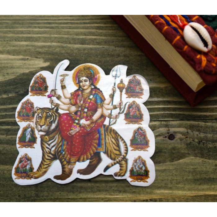 Paper sticker 10 pieces Durga №34