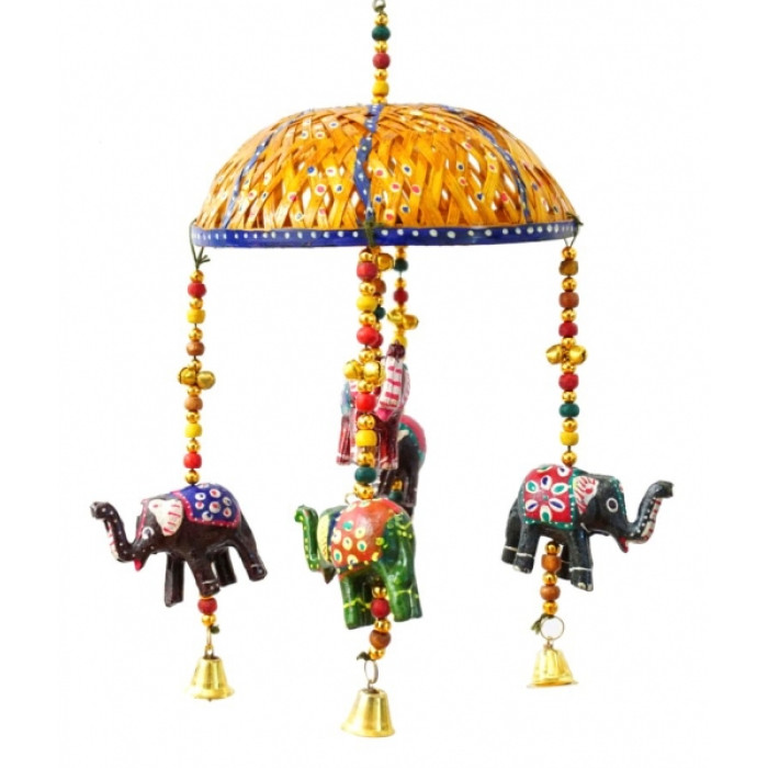 5 acrylic Elephants under the dome art.Gap407
